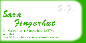 sara fingerhut business card